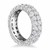 Dual Row Prong Set Round Diamond Eternity Ring in 14k White Gold