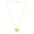 Large Puffed Heart Necklace in 14K Yellow Gold