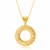 Lace Wire Motif Open Round Pendant in 14k Yellow Gold