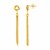Earrings with Love Knots and Tassels in 14k Yellow Gold
