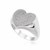 Diamond Dust Heart Shape Ring in Sterling Silver