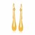 Fancy Puffed Teardrop Polished Earrings in 10k Yellow Gold