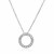 14k White Gold 18 inch Necklace with Gold and Diamond Open Ring Pendant (1/10 cttw)