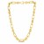 14k Yellow Gold Italian Alternating Paperclip Oval Links Chain Necklace