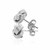 Small Ridged Love Knot Earring in 14k White Gold