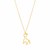 14k Yellow Gold Oval Link with Giraffe Pendant