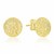 Puffed Round Mesh Style Earrings in 14k Yellow Gold