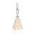 Wedding Cake White Enameled Charm in Sterling Silver