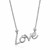 14k White Gold 18 inch Necklace with Gold and Diamond Love Symbol