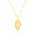 14K Yellow Gold Art Deco Petite Necklace with Mother of Pearl Inlay