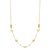 14k Yellow Gold Adjustable Puff Pebble Necklace