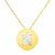 14k Yellow Gold Necklace with Puzzle Piece Symbol in Mother of Pearl