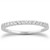 Shared Prong Diamond Wedding Ring Band with Airline in 14k White Gold