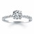 Diamond Engagement Ring with Shared Prong Diamond Accents in 14k White Gold