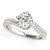 Fancy Spiral Motif Round Diamond Engagement Ring in 14k White Gold (1 1/8 cttw)