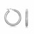 Motif Hoop Earrings in Rhodium Plated Sterling Silver