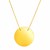 14k Yellow Gold 18 inch Necklace with Polished Circle