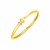 14k Yellow Gold Hinged Bangle Bracelet with Diamonds (3.40 mm)
