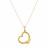 Floating Heart Drop Pendant in 14k Yellow Gold