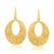 Open Oval Wire Mesh Earrings in 14k Yellow Gold