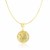 Fancy Woven and Mesh Design Round Pendant in 14k Yellow Gold