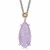 Teardrop Amethyst Cameo Necklace in 18K Yellow Gold and Sterling Silver
