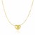 Mesh Puffed Heart Shape Necklace in 14k Yellow Gold