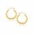 Bamboo Hoop Earrings in 10k Yellow Gold
