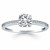 Classic Diamond Pave Solitaire Engagement Ring in 14k White Gold