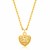 Mesh Motif Puffed Heart Pendant in 14k Yellow Gold