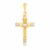 Claddagh Motif Cross Pendant in 14k Two-Tone Gold