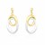 Entwined Oval Drop Earrings in 14k Two-Tone Gold