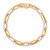 14k Yellow Gold MOP Paperclip Gem Link Bracelet (7.00 mm)