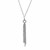Necklace with Polished and Textured Multi Chain Pendant in Sterling Silver