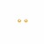 Round Shiny Stud Earrings in 10k Yellow Gold (4mm)