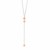 Lariat Style Necklace with Rose Finish Circles in Sterling Silver