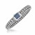 Blue Sapphire Accented Braided Men's Bracelet in Sterling Silver