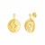 14k Yellow Gold Textured Round Drop Earrings