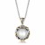 Pearl Accented Round Leaf Motif Pendant in 18k Yellow Gold and Sterling Silver