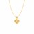 Filigree Style Reversible Heart Pendant in 14k Yellow Gold