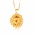 Oval Citrine Lace Pendant in 14K Yellow Gold