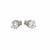 Faceted White Cubic Zirconia Stud Earrings in Sterling Silver(4mm)