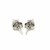 Faceted White Cubic Zirconia Stud Earrings in Sterling Silver(4mm)