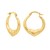 Large Heart Hoop Earrings in 14K Yellow Gold