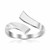 Polished Open Style Toe Ring in Rhodium Finished Sterling Silver