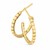 14k Yellow Gold Brick Omega Hoop Earrings