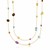 Double Layer Multi Gem Necklace in 14k Yellow Gold