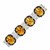 Citrine,  Whiskey Quartz,  and Diamond Accented Bracelet in 18k Yellow Gold and Sterling Silver