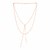 14k Rose Gold Two Strand Mixed Standard and Lariat Style Necklace