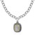 Cushion Shape Pave Diamond Pendant in Sterling Silver and 14K Yellow Gold